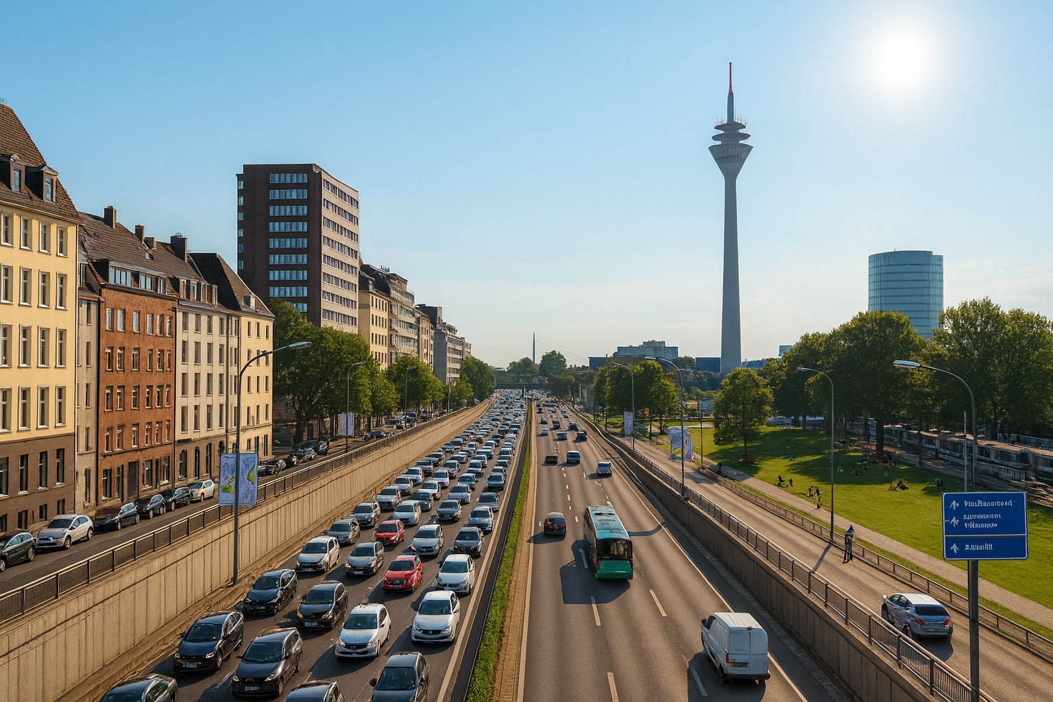 Langstreckenfahrt in der Region