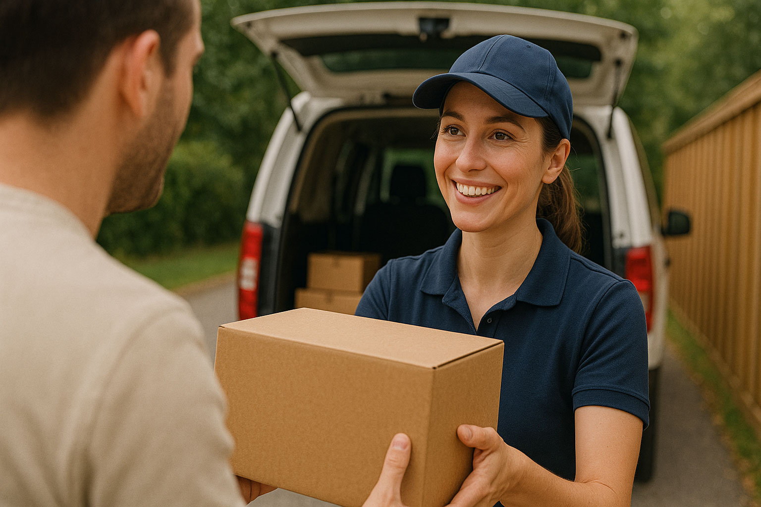 Kurierfahrten Paketübergabe